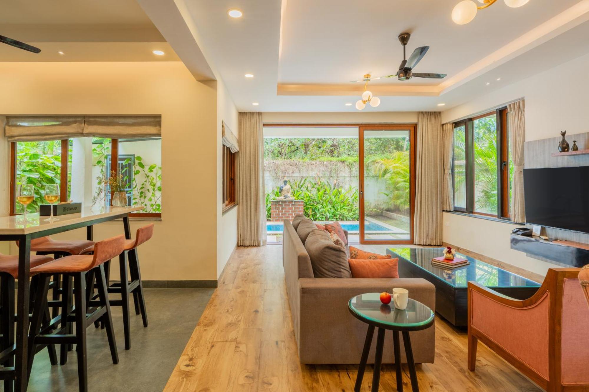 Elivaas 3 Bhk Pvt Pool & Bar - Villa Valerie Oxel ภายนอก รูปภาพ