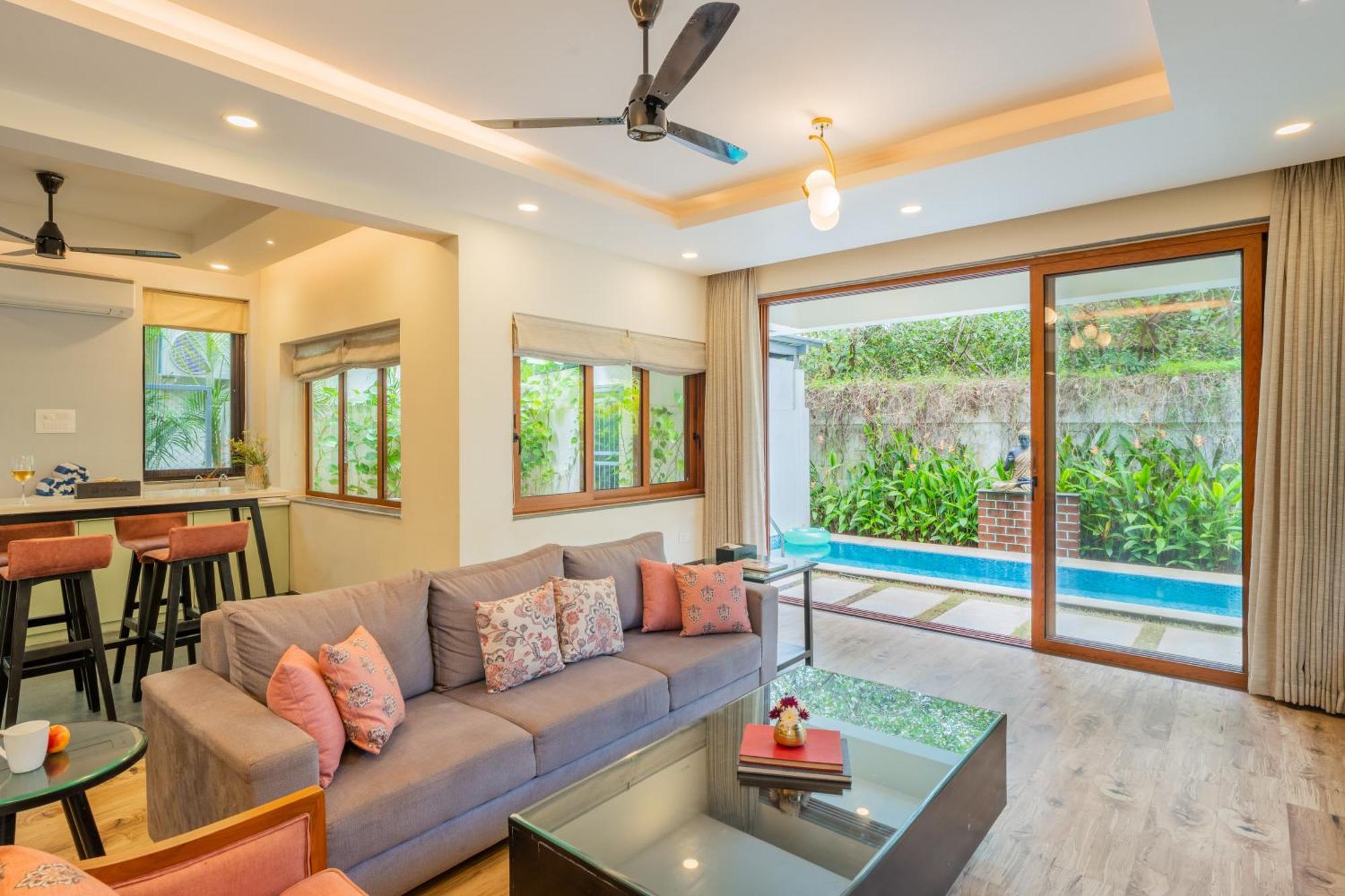 Elivaas 3 Bhk Pvt Pool & Bar - Villa Valerie Oxel ภายนอก รูปภาพ