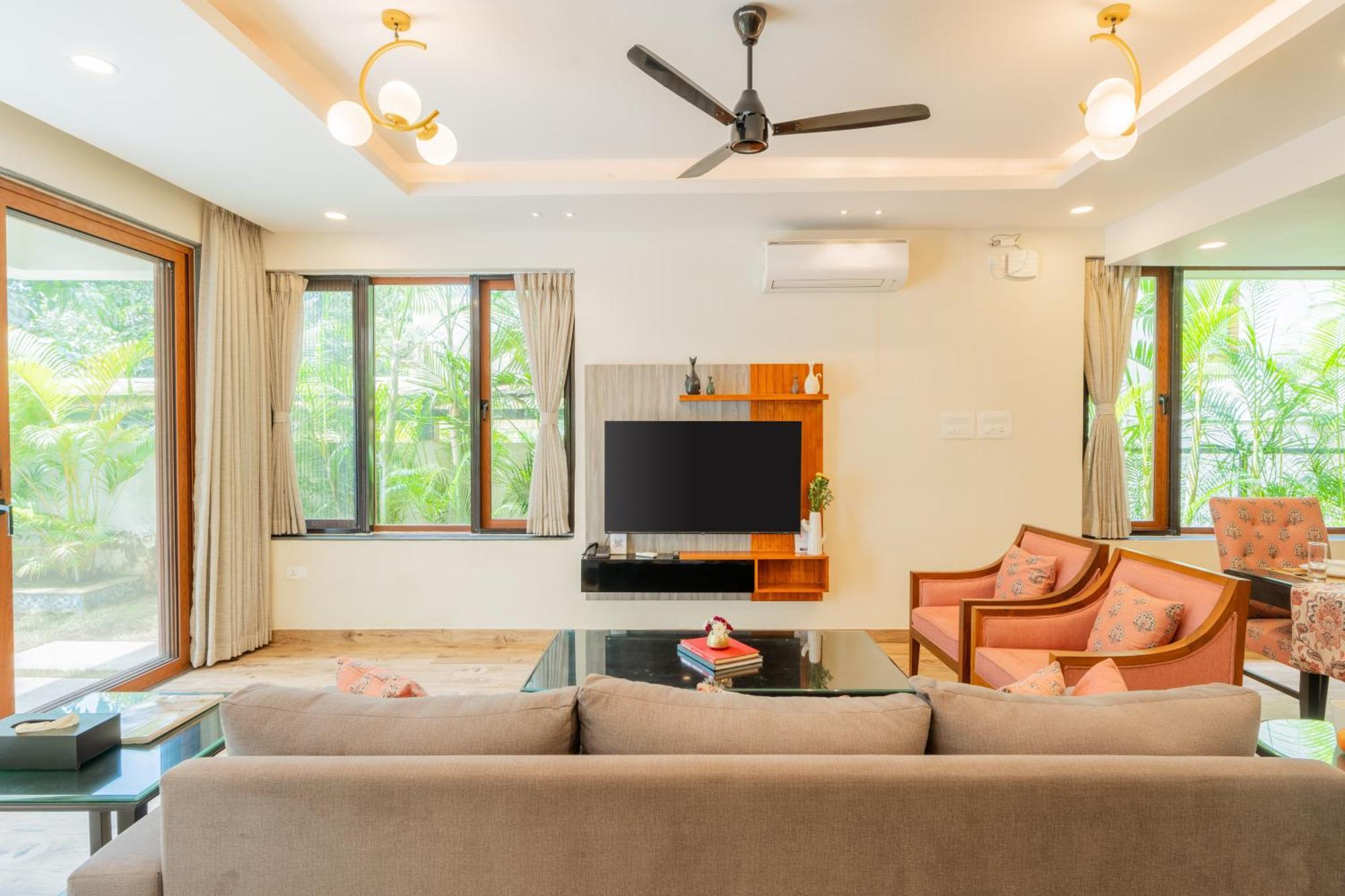 Elivaas 3 Bhk Pvt Pool & Bar - Villa Valerie Oxel ภายนอก รูปภาพ