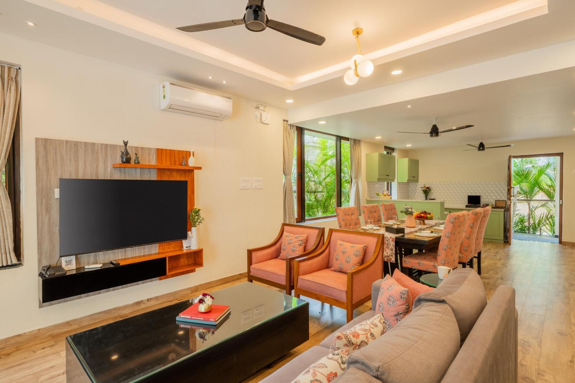 Elivaas 3 Bhk Pvt Pool & Bar - Villa Valerie Oxel ภายนอก รูปภาพ